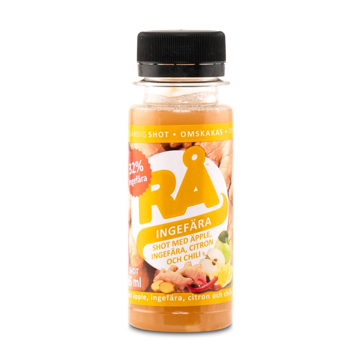 RÅ | Ingefær shots - Æble, Citron & Chili - 65 ml