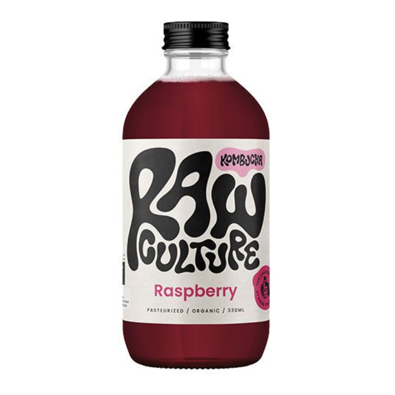 Raw Culture - Kombucha med hindbær  Økologisk - 330 ml.