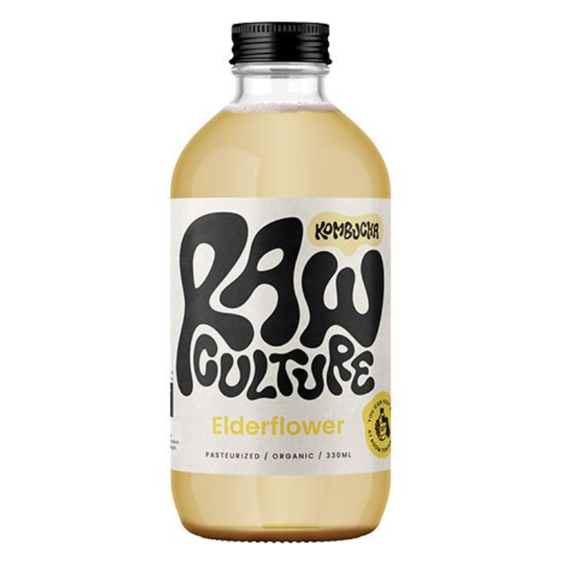 Raw Culture - Kombucha med Hyldeblomst Økologisk - 330 ml.