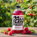 Raw Culture - Kombucha med hindbær  Økologisk - 330 ml.