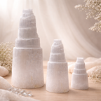 Namiso - Selenit krystal tårn - 15 cm (mellem)