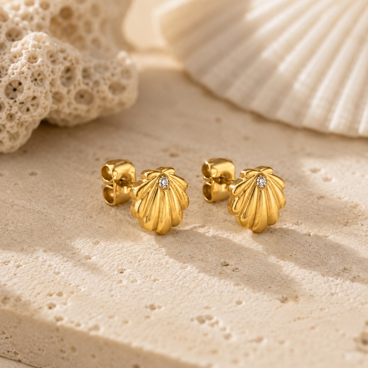 Wolff Jewelry - Shelli Earstud - 18 karat guldbelagt