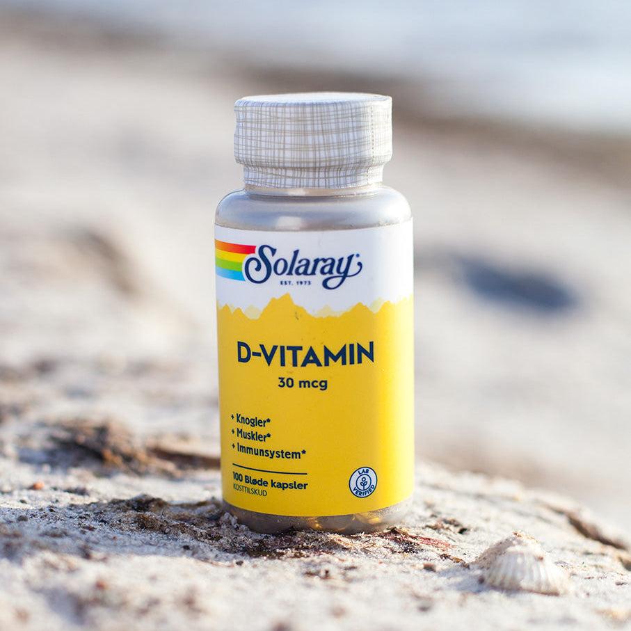 Solaray - D-vitamin 30 mcg - 100 kapsler