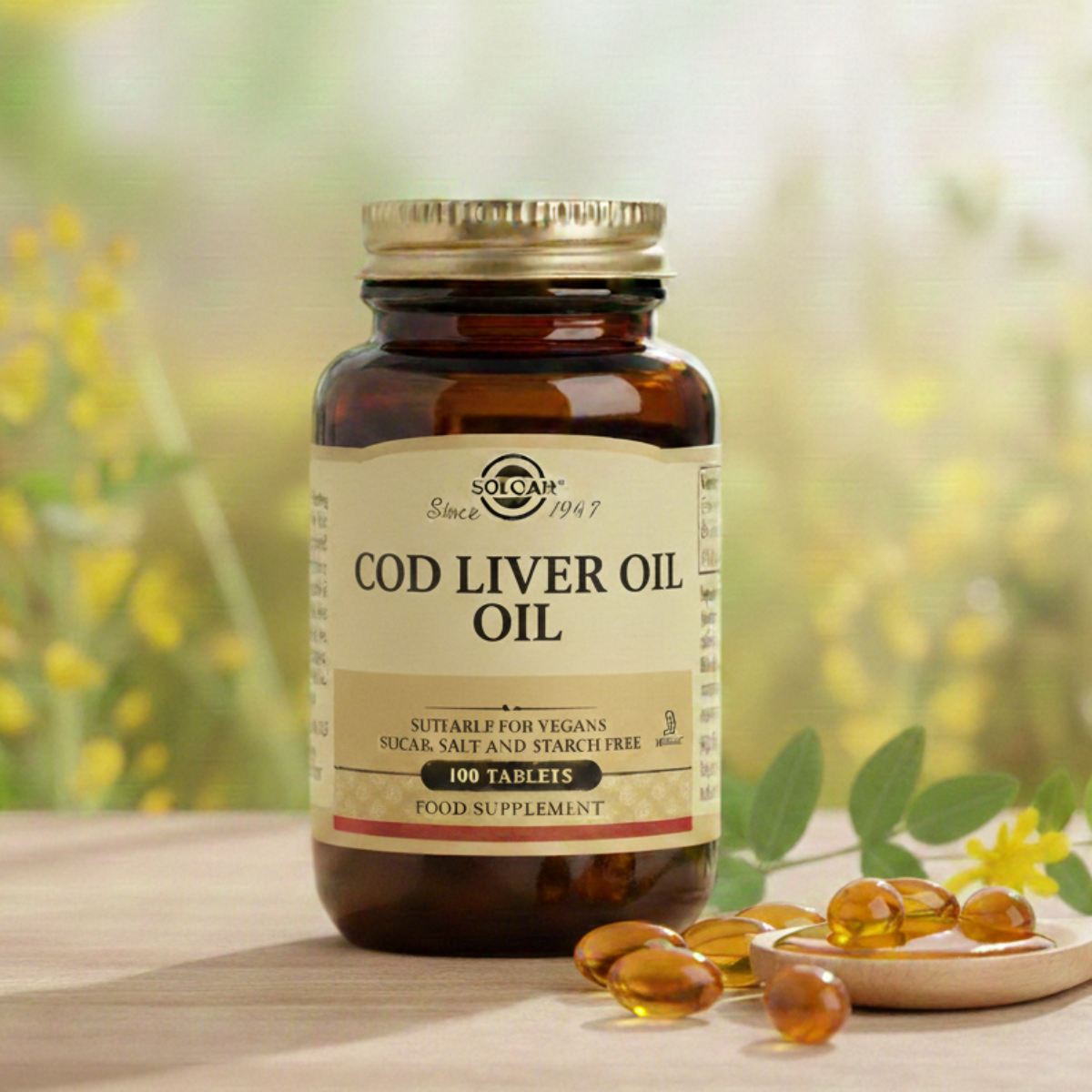 Solgar - COD Liver Oil (Torskelevertran norsk) 100 kapsler