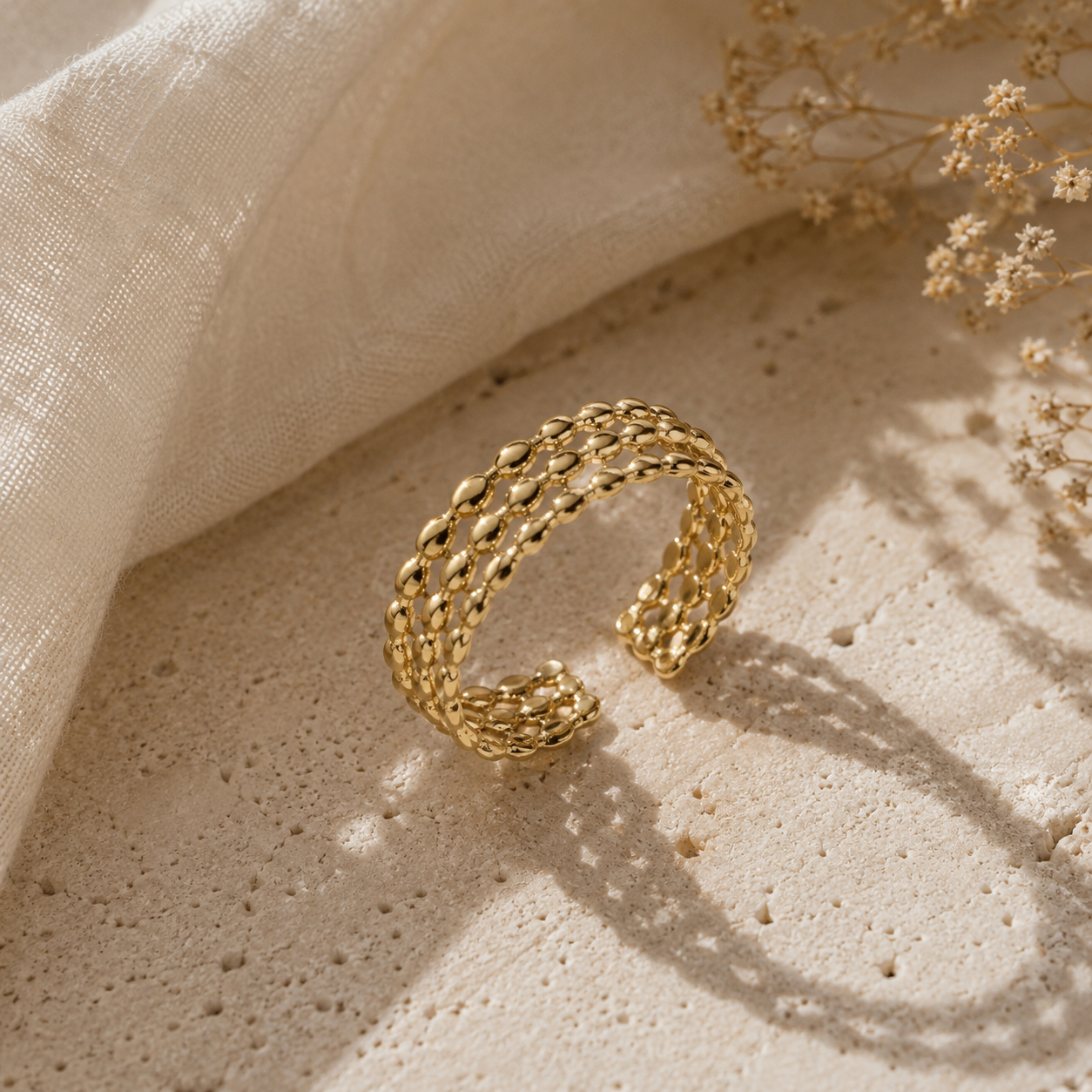 Wolff Jewelry - Mini Boble Ring - 18 karat guldbelagt