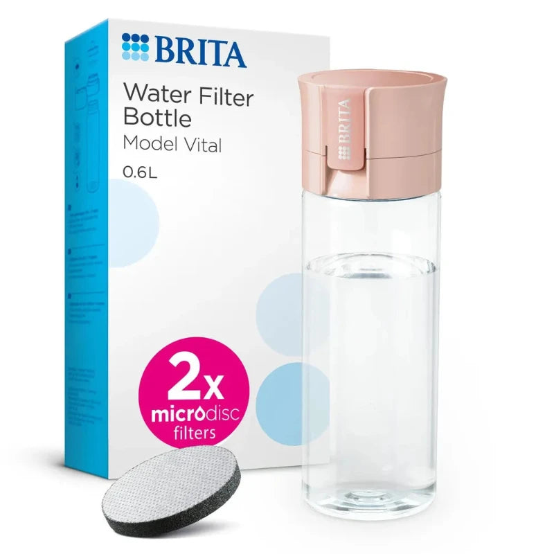 Brita - Vandflaske med 2 x filter - Peach - 0,6 L
