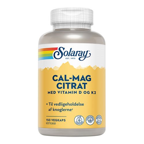 Solaray - Cal-Mag Citrat med vitamin D og K2