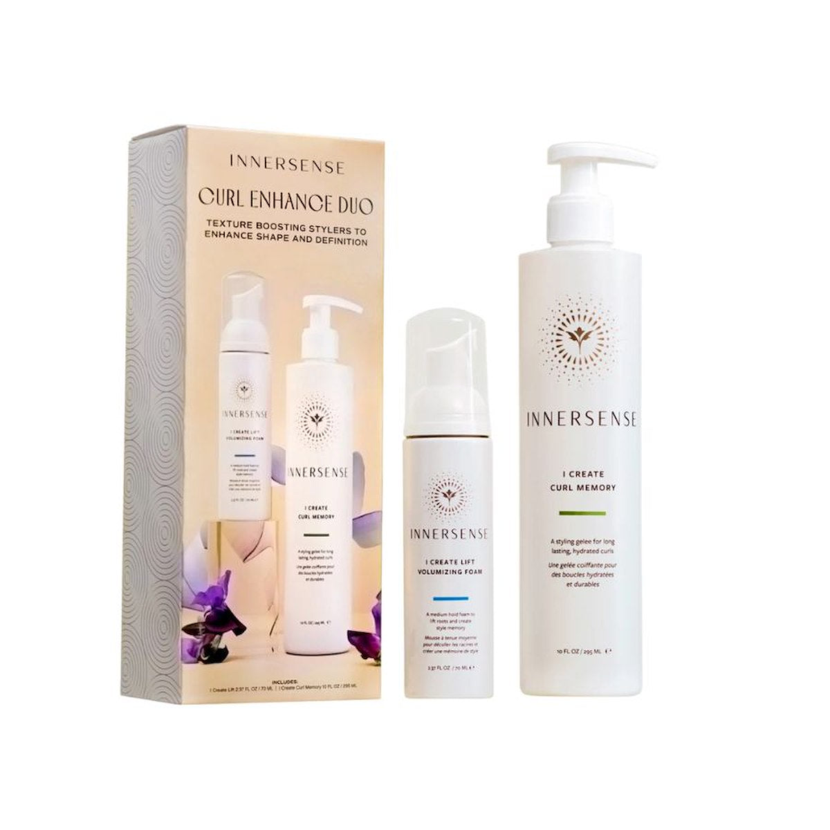 Innersense Gavesæt - Curl Enhance Duo - I Create Curl Memory, 295 ml  + I Create Lift, 70 ml