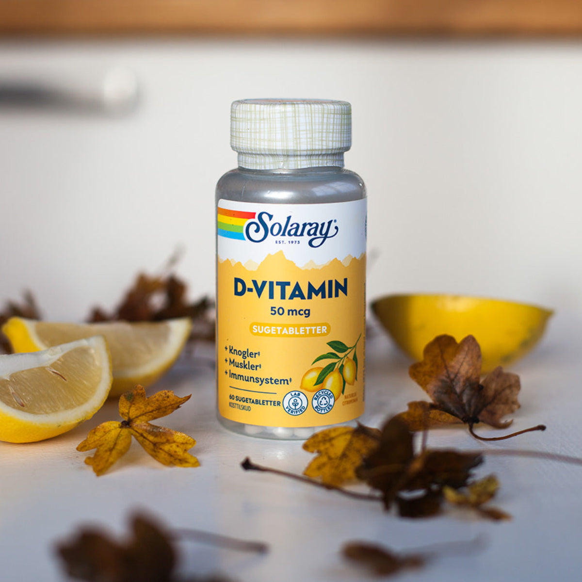 Solaray - D-vitamin (50 mcg)  sugetablet - 60 tabeletter