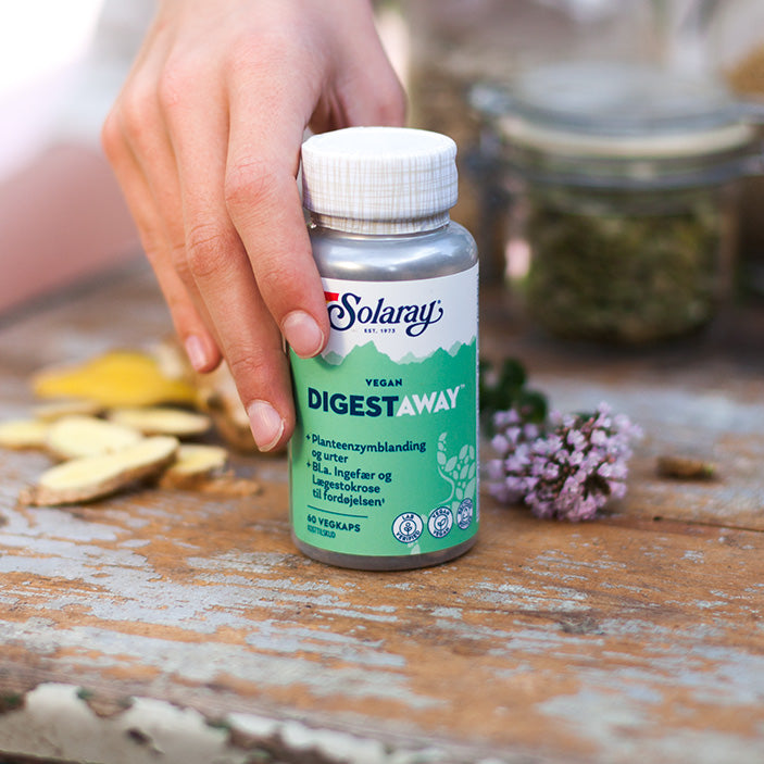 Solaray -  Digestaway (fordøjelse) Vegan - 60 kapsler