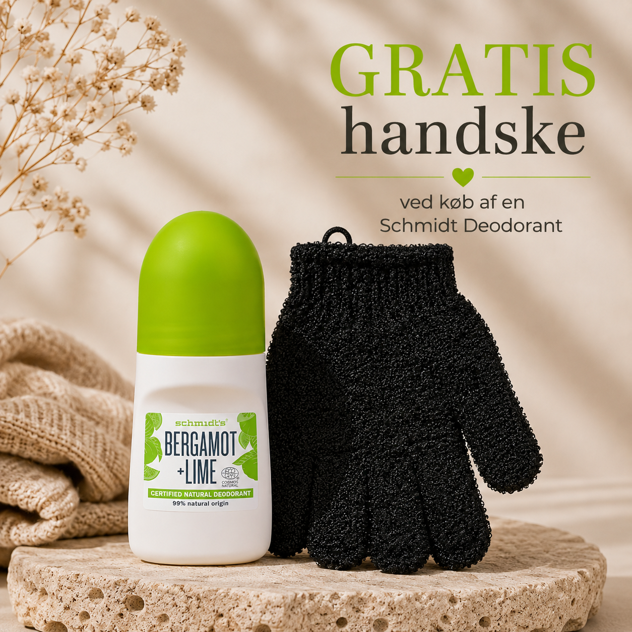 LIVE PAKKE - ALUMINIUMSFRI DEO + GRATIS HANDSKE