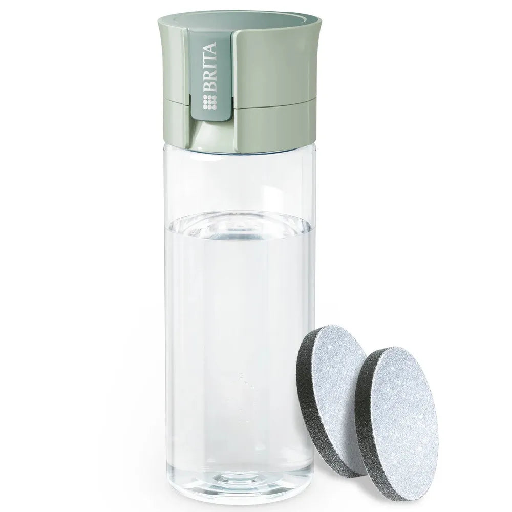 Brita - Vandflaske med 2 x filter - Lys grøn - 0,6 L