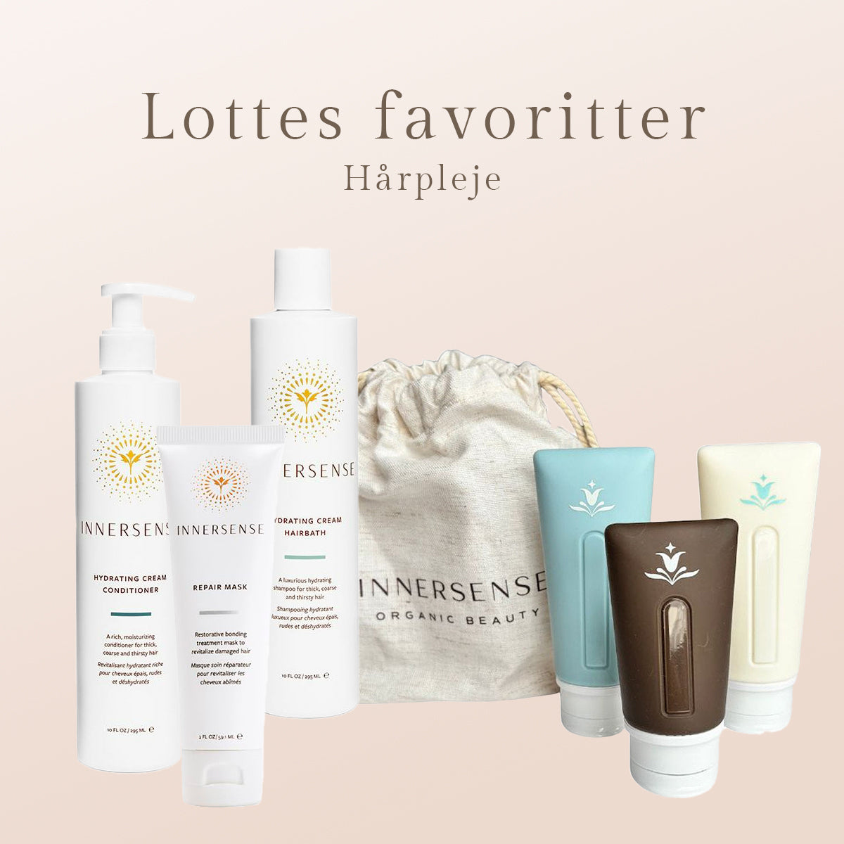 Lottes hårplejefavoritter | Samlet pakke til fugt & repair til håret