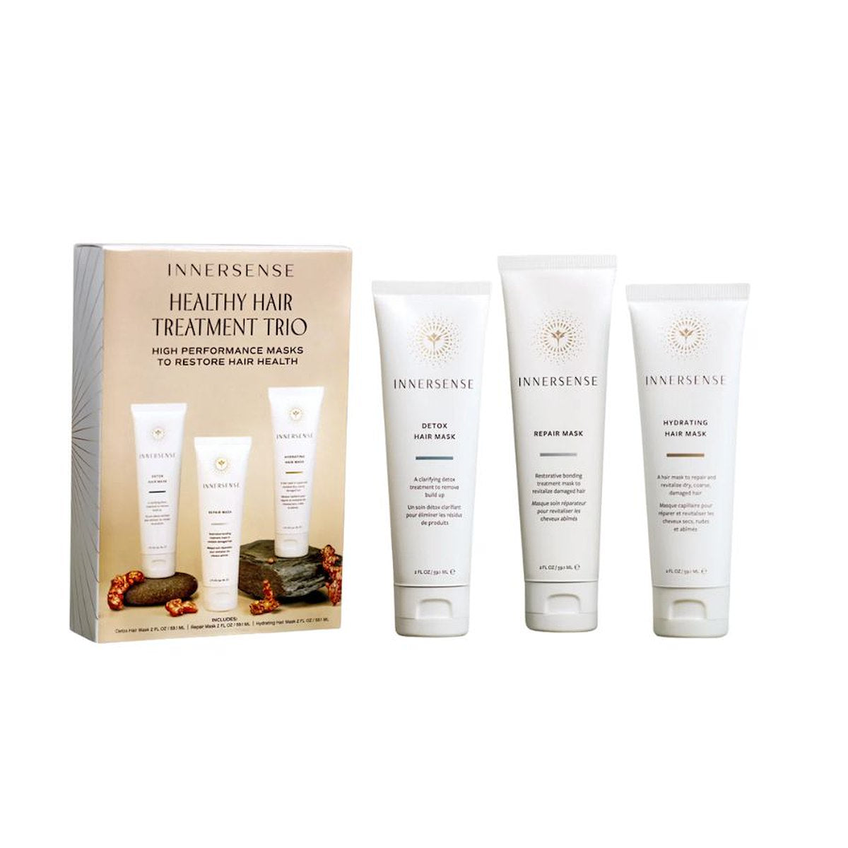 Innersense Gavesæt - Healthy Hair Treatment Trio - Detox Hair Mask, 59 ml + Repair Mask 59 ml + Hydrating Hair Mask 59 ml