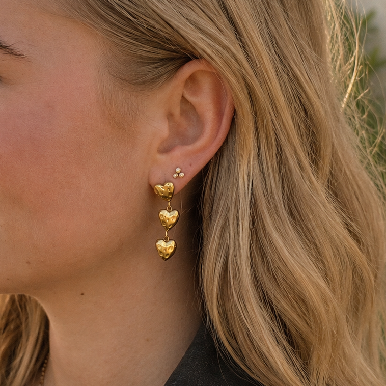 Wolff Jewelry - Rustic Heart Earrings