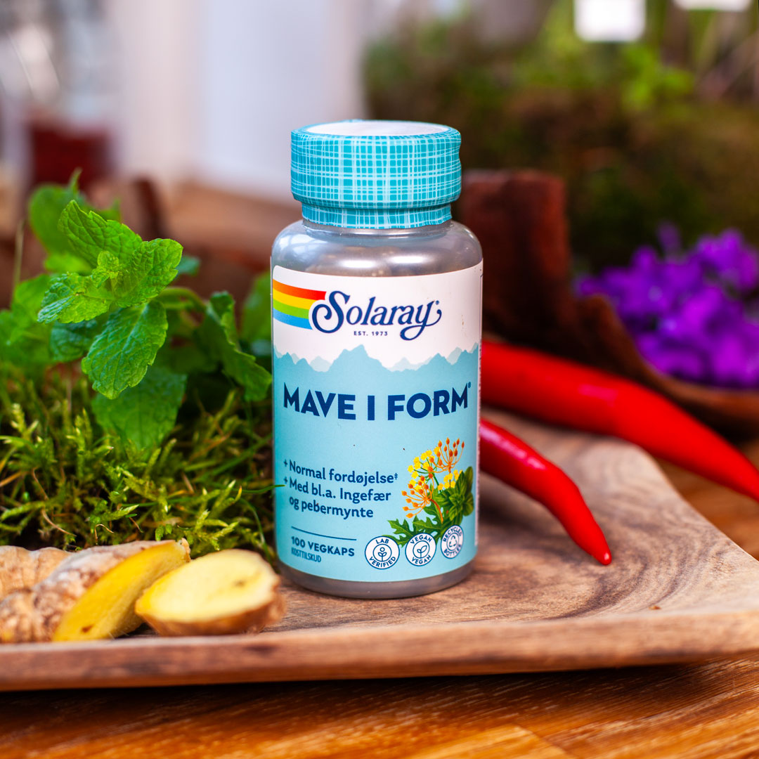 Solaray -  Mave i form  - 100 kapsler
