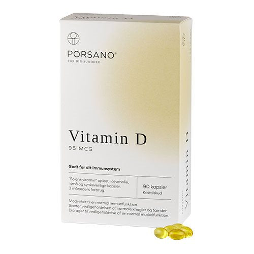 Porsano -  Vitamin D 95 mcg - 90 kapsler