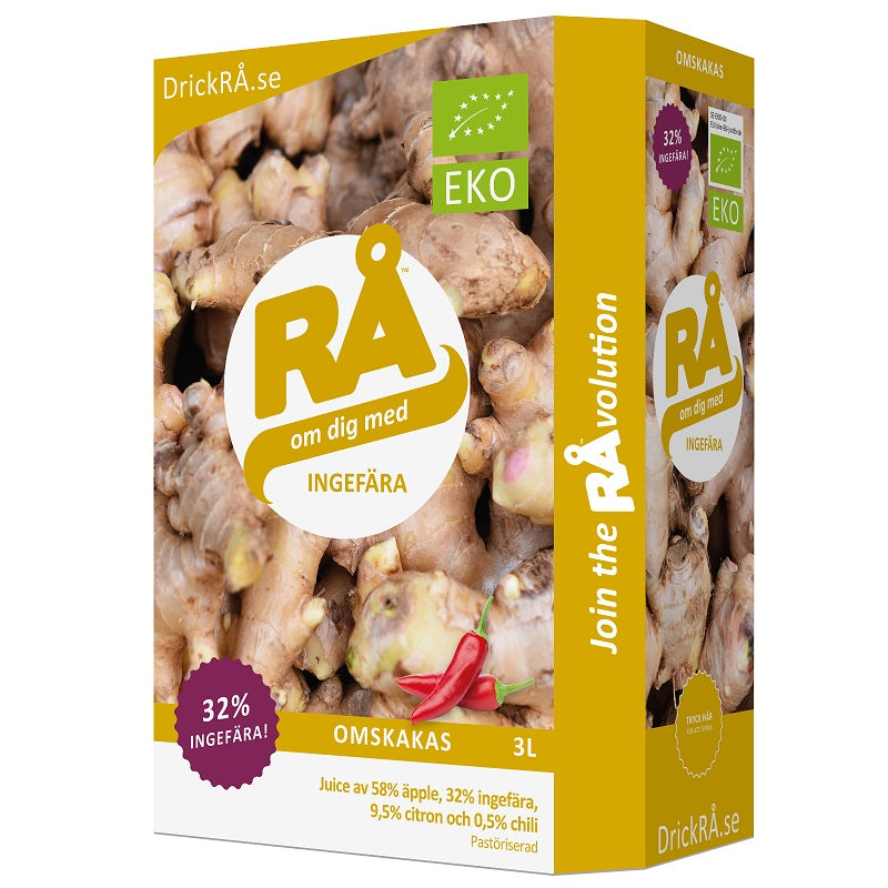 RÅ - ØKO Ingefær & Chili - Koldpresset - 3 L