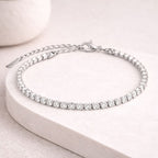 Wolff Jewelry - Crystal Tennis Bracelet - Sølv