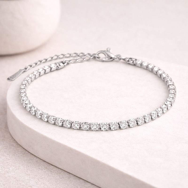 Wolff Jewelry - Crystal Tennis Bracelet - Sølv