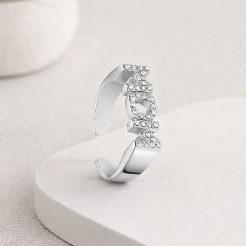 Wolff Jewelry - MOM Shine Ring - Sølvfarvet (Justerbar)
