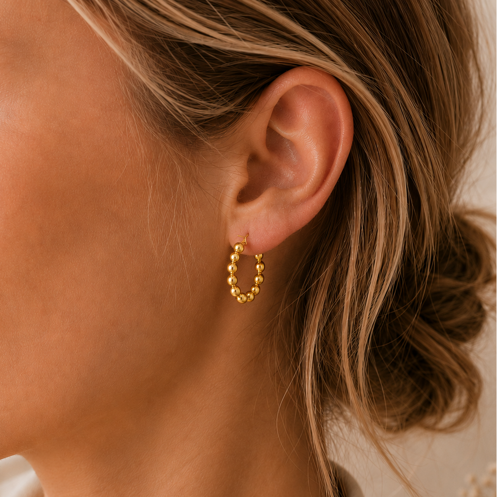 WOLFF JEWELRY - Big Boble Hoops - 18 karat guldbelagt