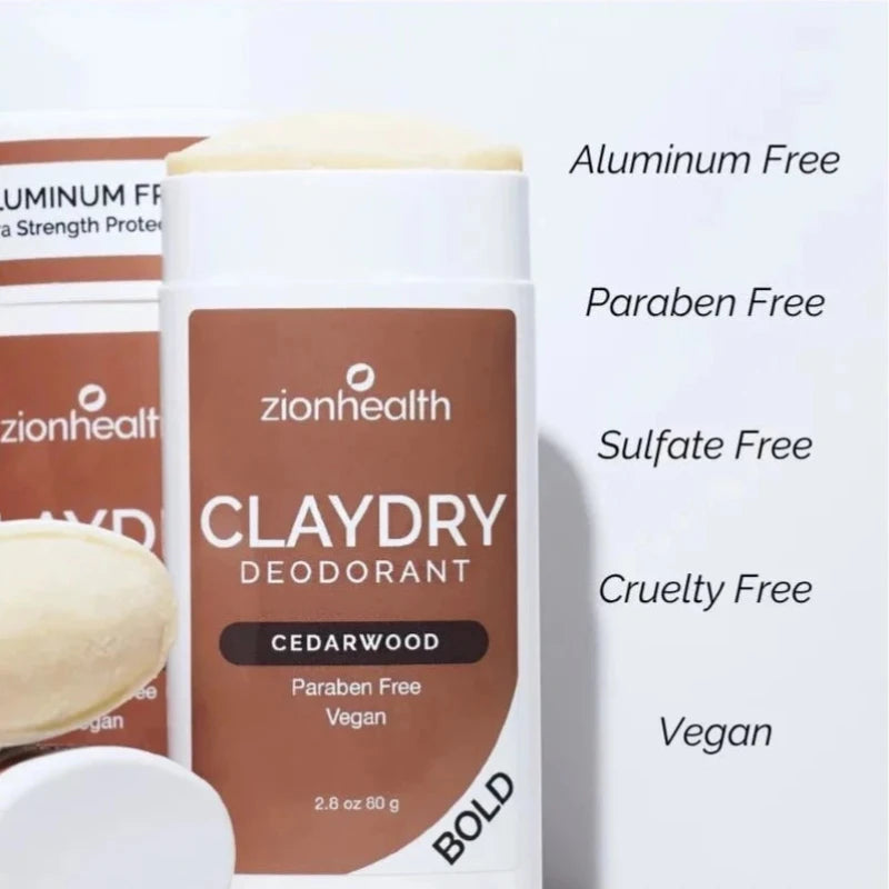 ZIONHEALTH  - BIO CLAYDRY  DEODORANT - CEDARWOOD - 80ml