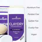 ZIONHEALTH  - BIO CLAYDRY  DEODORANT - ELDERBERRY - 80ml