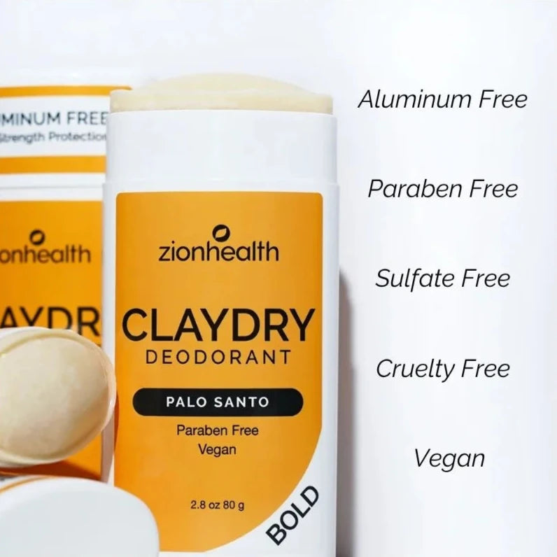 ZIONHEALTH  - BIO CLAYDRY  DEODORANT - PALO SANTO- 80ml